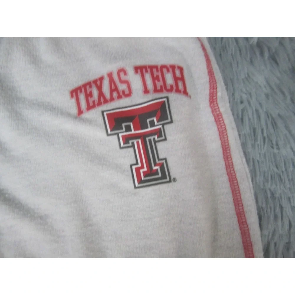 Texas Tech Sweatpants Adult Small Gray Pull On Soft Cotton w/Pockets Red Raiders